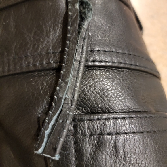 Black Leather Motorcycle Pants/ Chaps Bikers USA By Dream Apparel. 34 X 33 - Picture 10 of 11